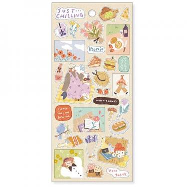 ジャストチリングステッカー ピクニックへいこう