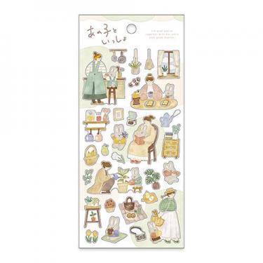 あの子といっしょステッカー うさぎといっしょ