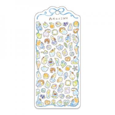 わたしとこびとステッカー ブルー