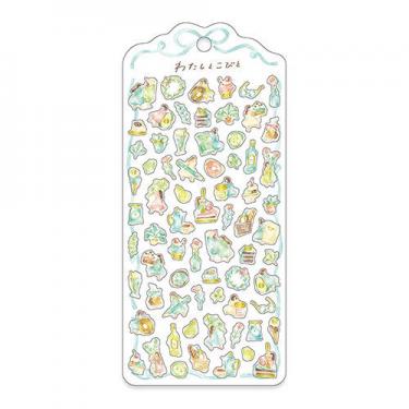 わたしとこびとステッカー グリーン