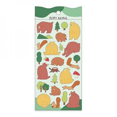 ペピーアニマルステッカー くま