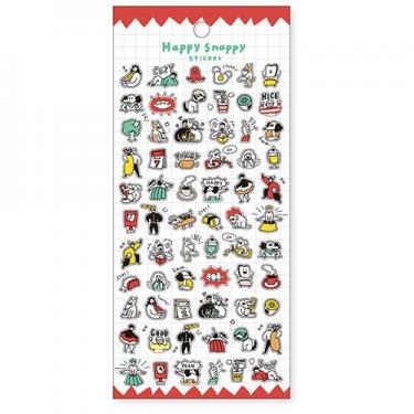 ハッピースナッピーステッカー アカ