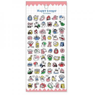 ハッピースナッピーステッカー ピンク
