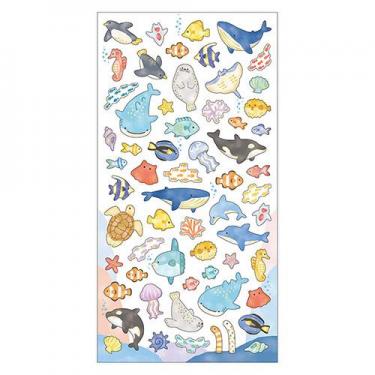 夏柄シール ぷっくり すいぞくかん