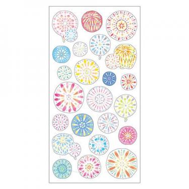 夏柄シール マスキング 花火
