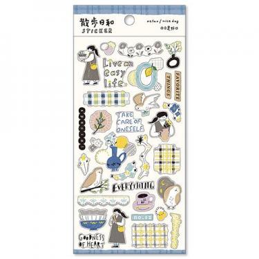 散歩日和ステッカー うつわ屋さんへ行く