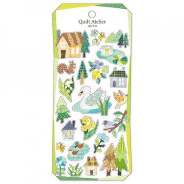 キルトアトリエステッカー 湖畔の近くの家