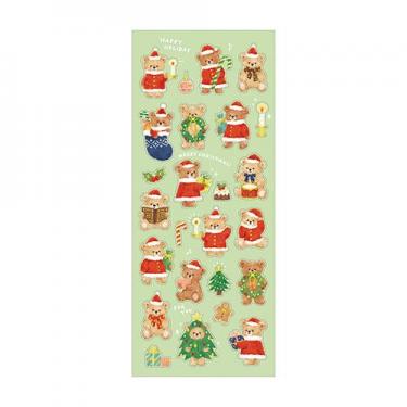 クリスマスシール ふわふわクマサンタ