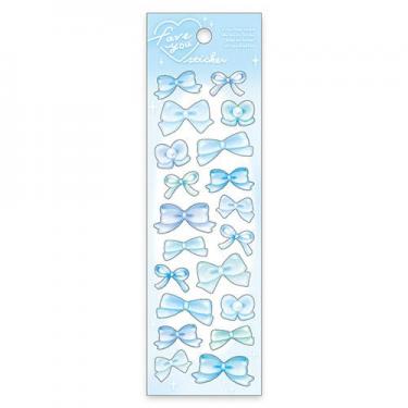 フェイブユーステッカー リボン ブルー