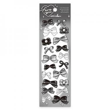 フェイブユーステッカー リボン ブラック