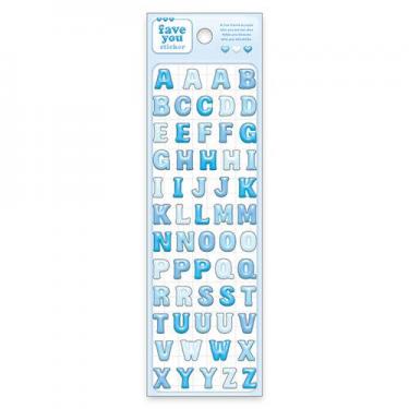 フェイブユーステッカー 文字 ブルー