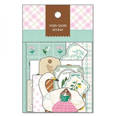 フレークシール ヨリドリ 白鳥と読書