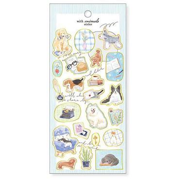 ステッカー ウィズアニマルズ イヌ