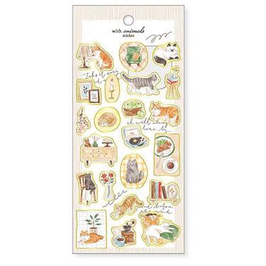 ステッカー ウィズアニマルズ ネコ