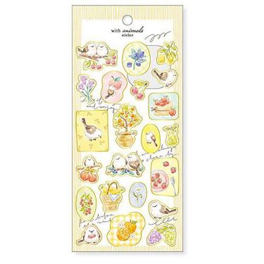 ステッカー ウィズアニマルズ シマエナガ