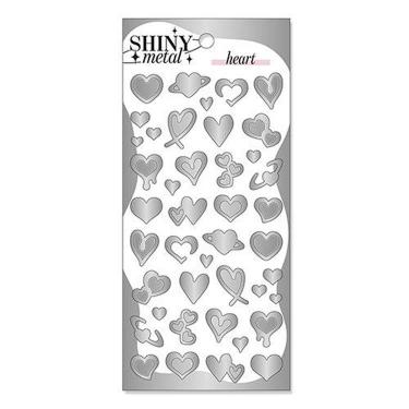 シャイニーメタルステッカー ハート