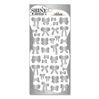 シャイニーメタルステッカー リボン