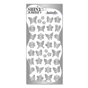 シャイニーメタルステッカー バタフライ