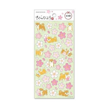 春柄シール さくらびより 柴犬桜