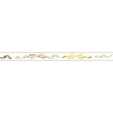 クリアテープ 7mm幅 箔 ベージュリボン