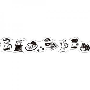 マスキングテープ ダイカット シロクロ ひといき