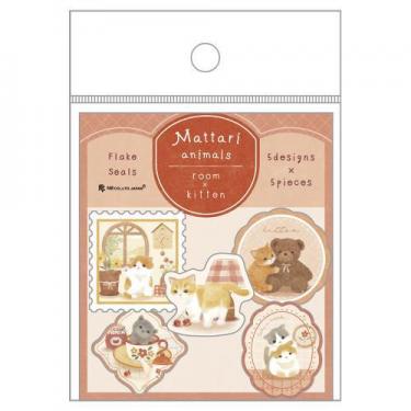 フレークシール まったりアニマルズ デイ キトゥン