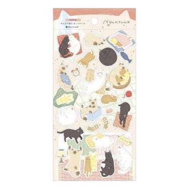 シール 大 にゃんとも ねんね