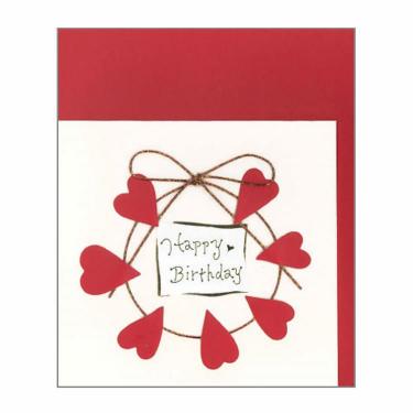 誕生日カード ハート 赤