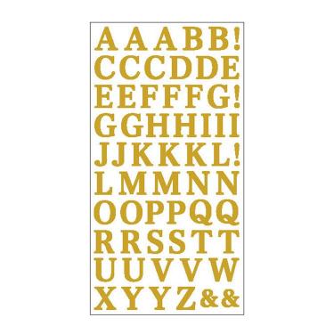 グリッター文字シール 金 アルファベット