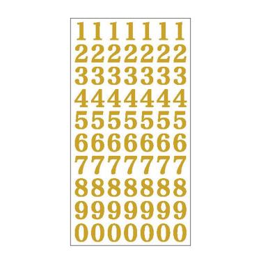 グリッター文字シール 金 数字
