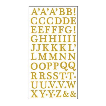 ぷくっと文字シール 金箔