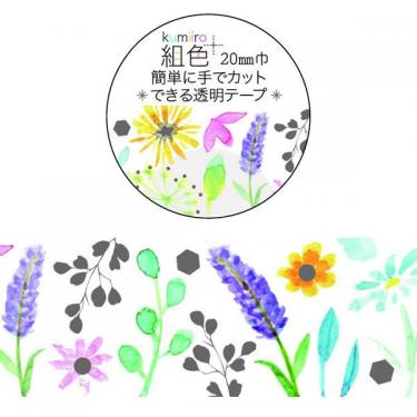 組色 簡単に手でカットできる透明テープ 銀箔 ハーバル