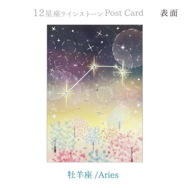 12星座ポストカード ラインストーン付き 水瓶座(水瓶座