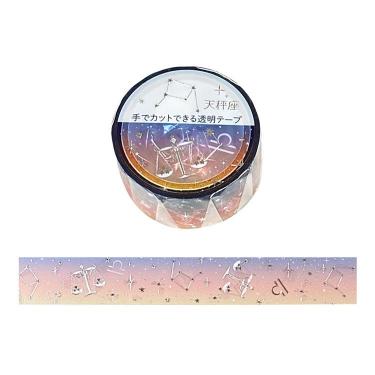 透明マスキングテープ 12星座 20mm幅 金箔 水瓶座(水瓶座(金箔