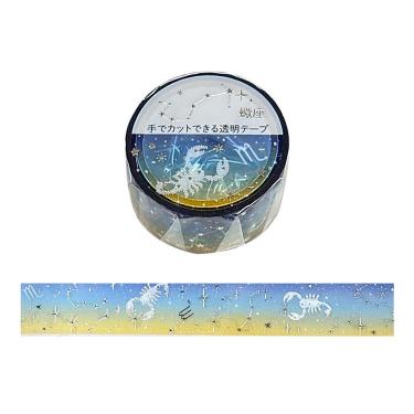 透明マスキングテープ 12星座 20mm幅 銀箔 蠍座
