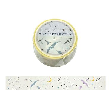 透明マスキングテープ 12星座 20mm幅 金箔 水瓶座(水瓶座(金箔