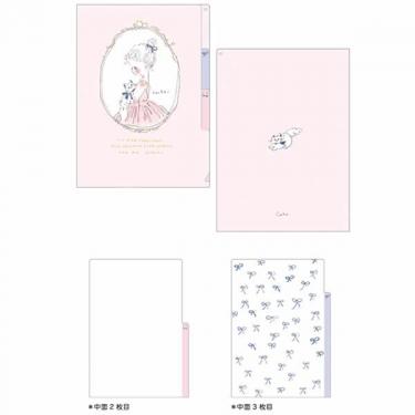 Caho クリアファイル A5 3ポケット バレリーナ