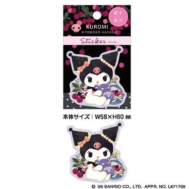 ステッカー サンリオキャラクターズ×TOMOKO HAYASHI クロミ