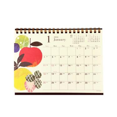 2026年1月始まりカレンダー 卓上 B6 トモコハヤシ 旬果