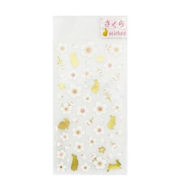 春柄 さくらシール うさぎと桜