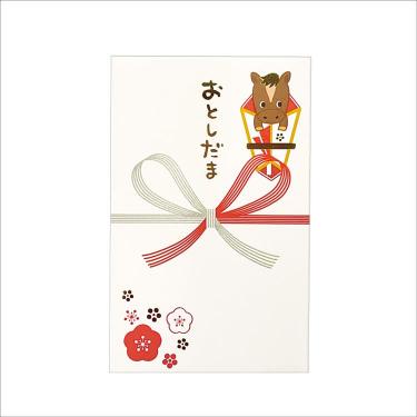 年賀ポチ袋 熨斗と午飾り 3枚入り