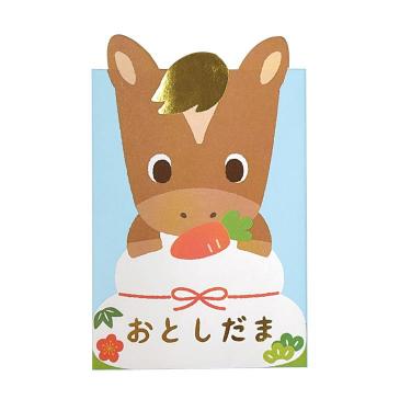 年賀ダイカットポチ袋 鏡餅 ブルー 3枚入り