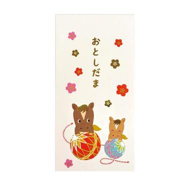 年賀のし袋 手毬と馬 3枚入り