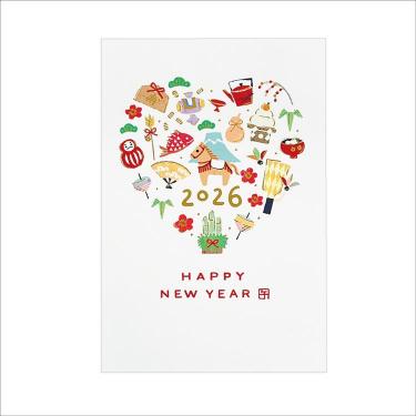 お年玉付き年賀はがき トモコハヤシ 縁起物 3枚入り