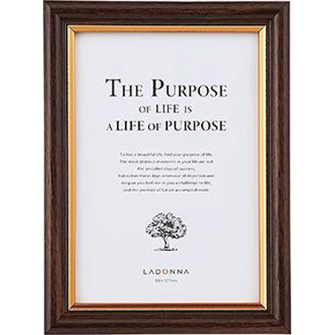 木目調フォトフレーム ダークブラウン サービスL判サイズ