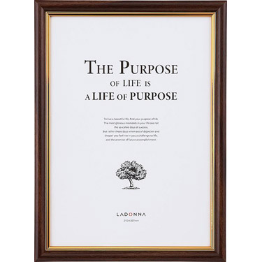 木目調フォトフレーム ダークブラウン A4サイズ