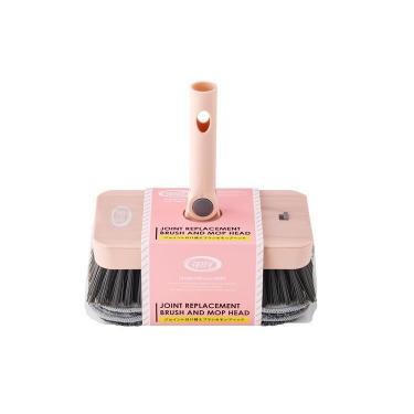 ジョイント付け替えブラシ&モップヘッド シェルピンク トフィー