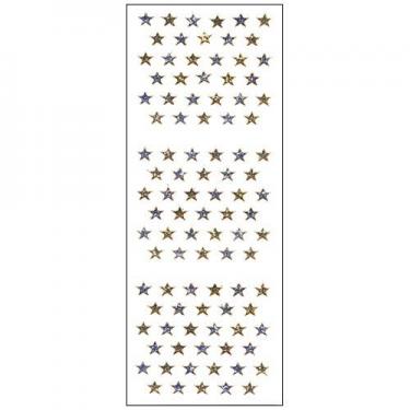 ラメ入りスターシール 7mm 金銀