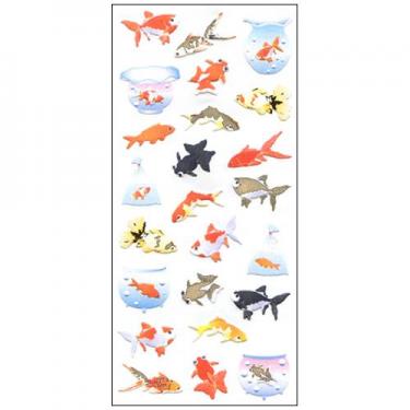 夏柄 和風シール 金魚鉢