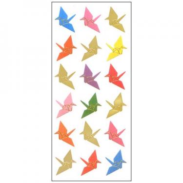 和風シール 折鶴3列